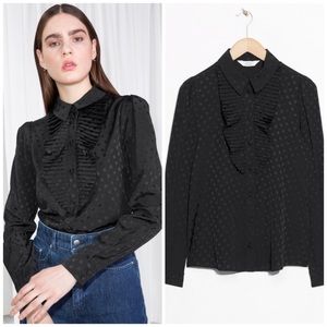 & OTHER STORIES Ascot Black Victorian Blouse